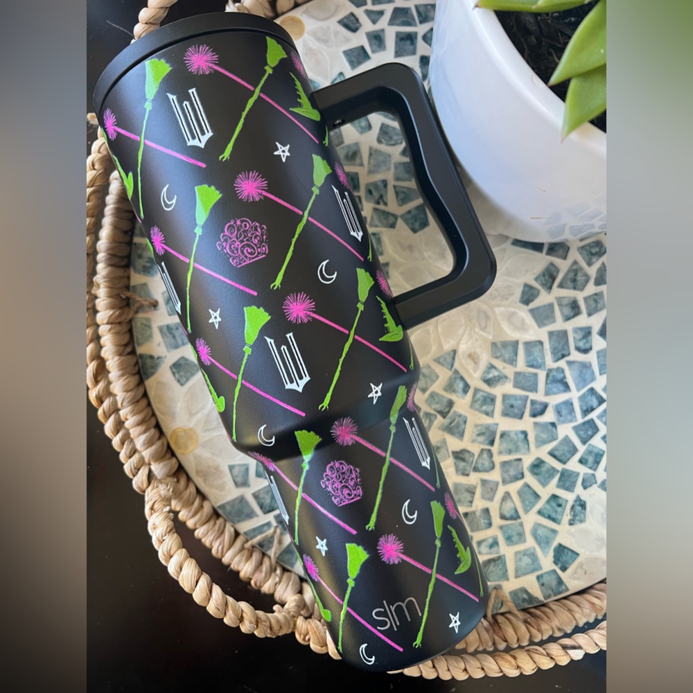 Simple modern WICKED BLACK BROOMS & WANDS 40oz Trek Tumbler